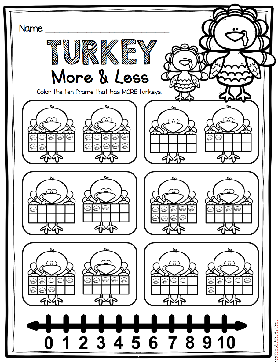 November Seat Work For Kindergarten FREE WEEK Keeping My Kiddo Busy