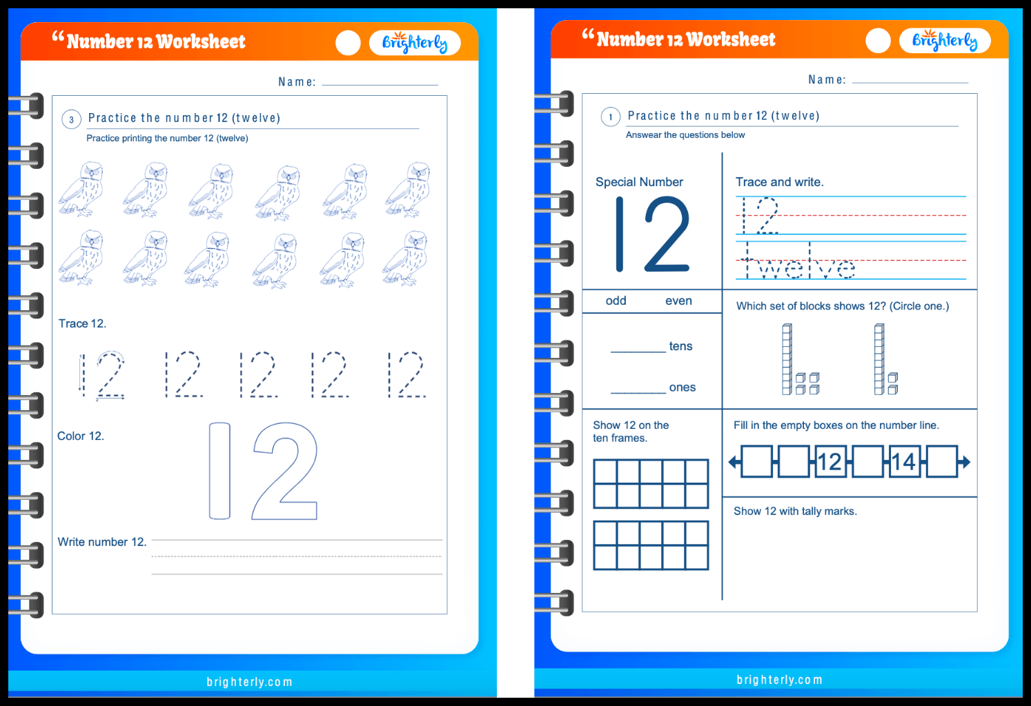 Number 12 Worksheets PDF Number 12 Worksheets PDF