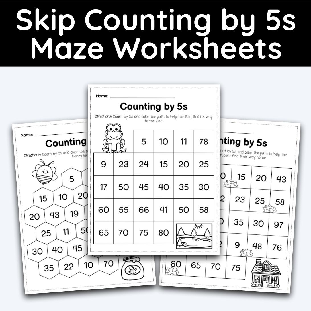 Number 5 Skip Counting Maze Worksheet Number 5 Skip Counting Maze Worksheet