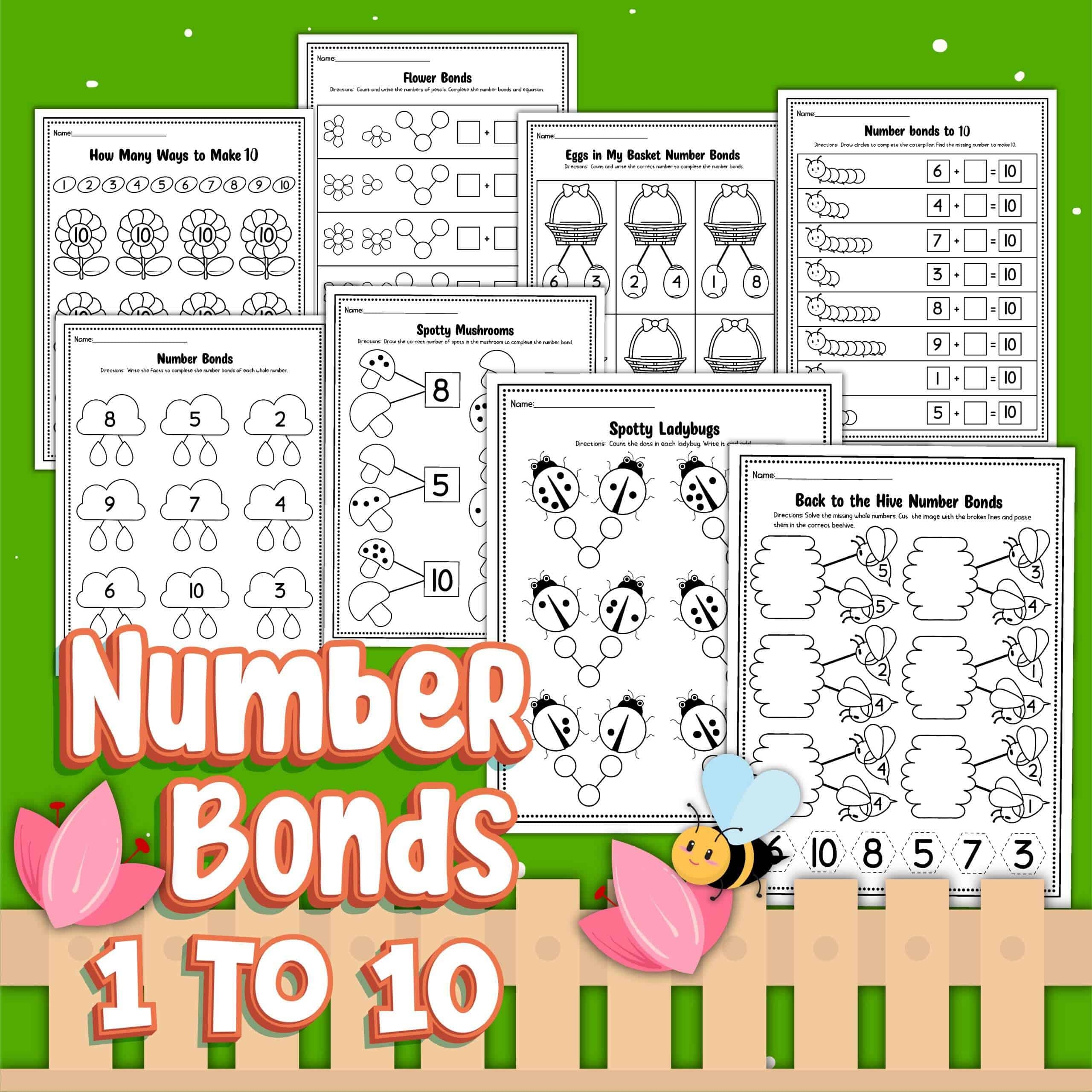 Number Bonds Math Practice Pages Love Peace Motherhood Number Bonds Math Practice Pages Love Peace Motherhood