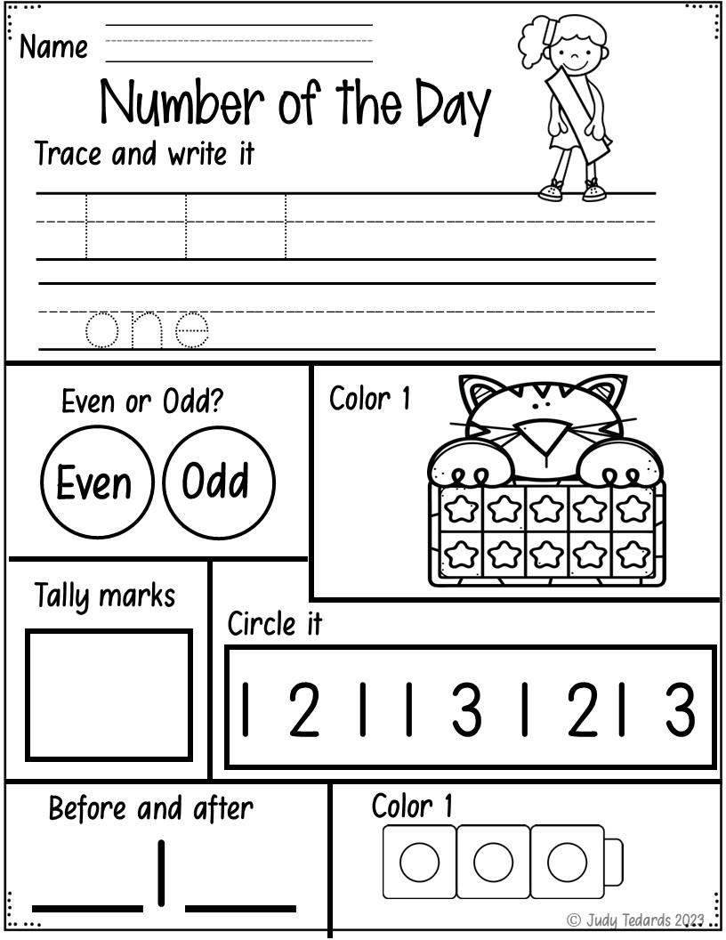 Number Of The Day Numbers 1 To 10 Worksheets Made By Teachers Number Of The Day Numbers 1 To 10 Worksheets Made By Teachers