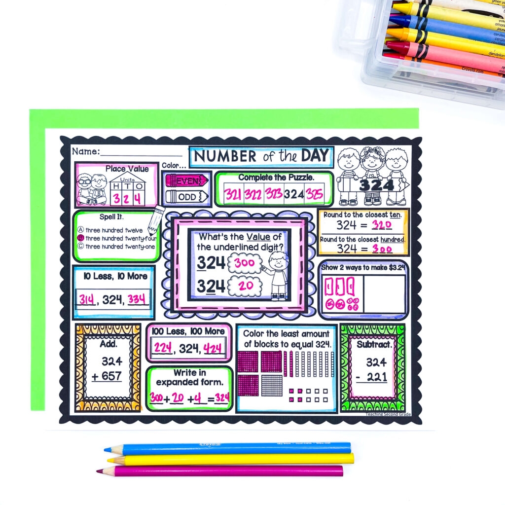 Number Of The Day Worksheet Printable Number Of The Day Worksheet Printable