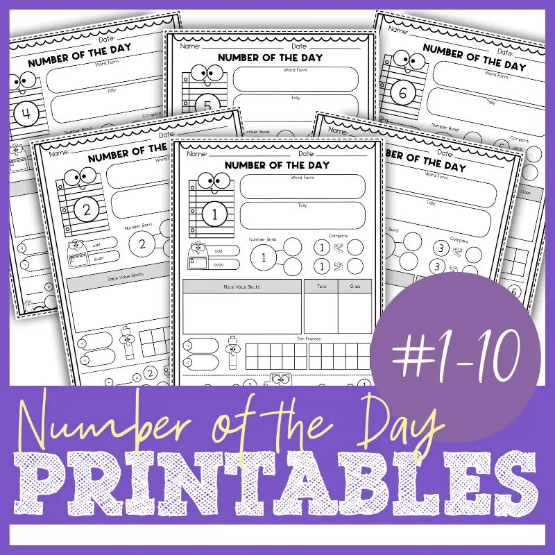 Number Of The Day Worksheets FREE Printable Numbers 1 10 Number Of The Day Worksheets FREE Printable Numbers 1 10