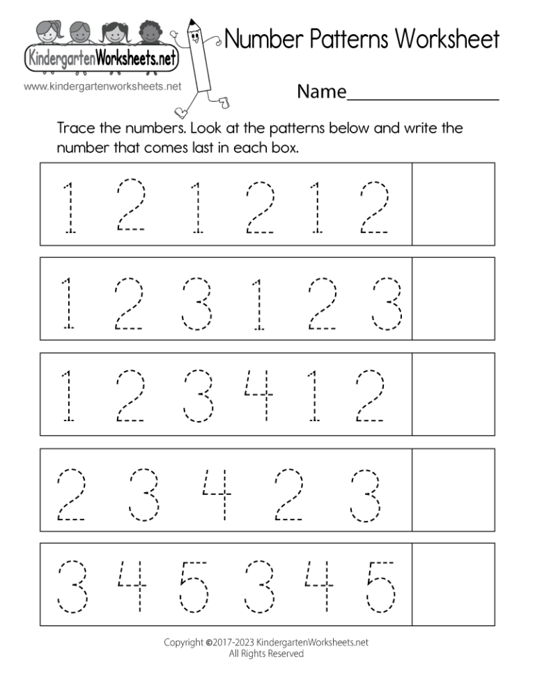 Number Patterns Worksheet Free Printable Digital U0026 PDF