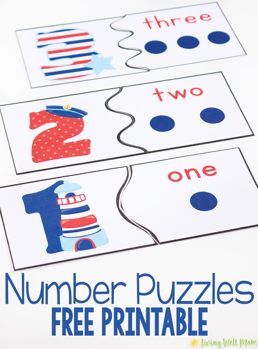 Usa Number Puzzles Free Printable Preschool