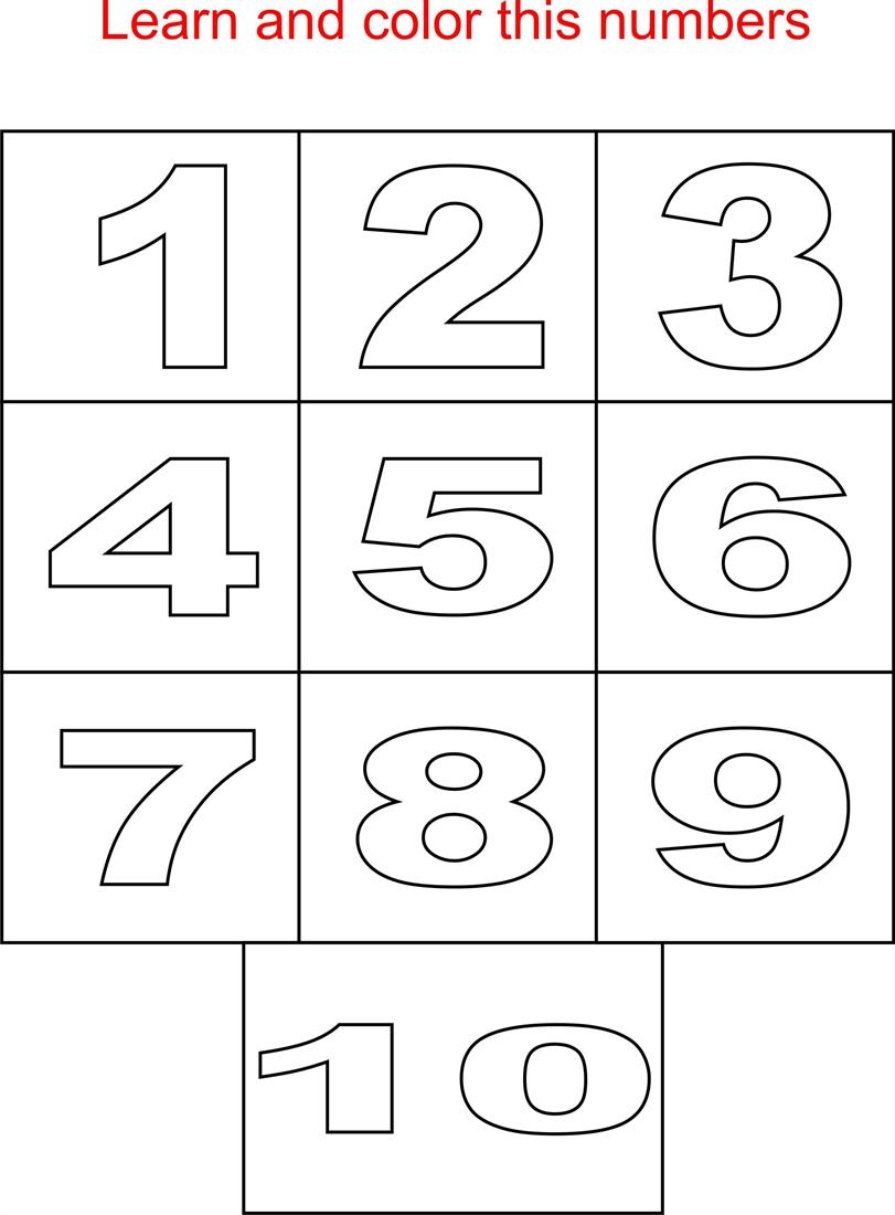 Preschool Learning Numbers Printable Preschool Learning Numbers Printable