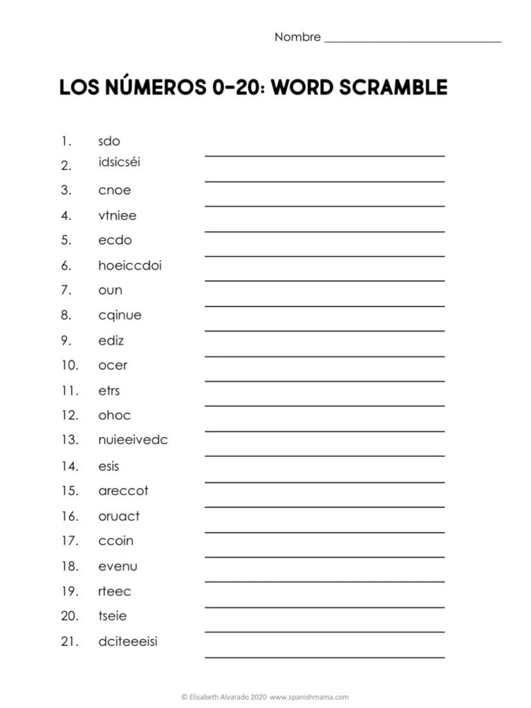 Numbers In Spanish Worksheets And How To Count 1 1000