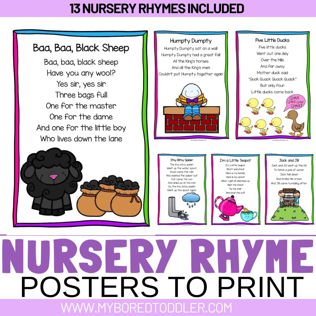 NURSERY RHYME POSTERS TO PRINT TODDLER PRESCHOOL My Bored Toddler NURSERY RHYME POSTERS TO PRINT TODDLER PRESCHOOL My Bored Toddler