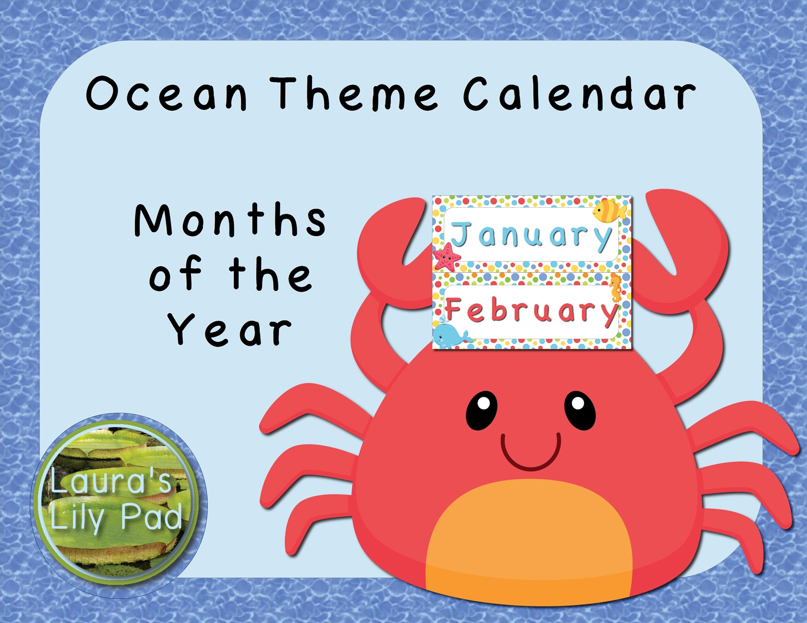 Ocean Theme Calendar Months Of The Year Made By Teachers