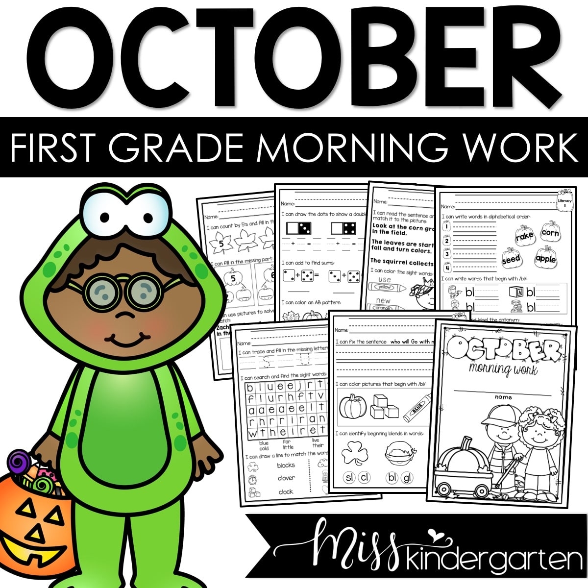 October Morning Work First Grade Miss Kindergarten October Morning Work First Grade Miss Kindergarten