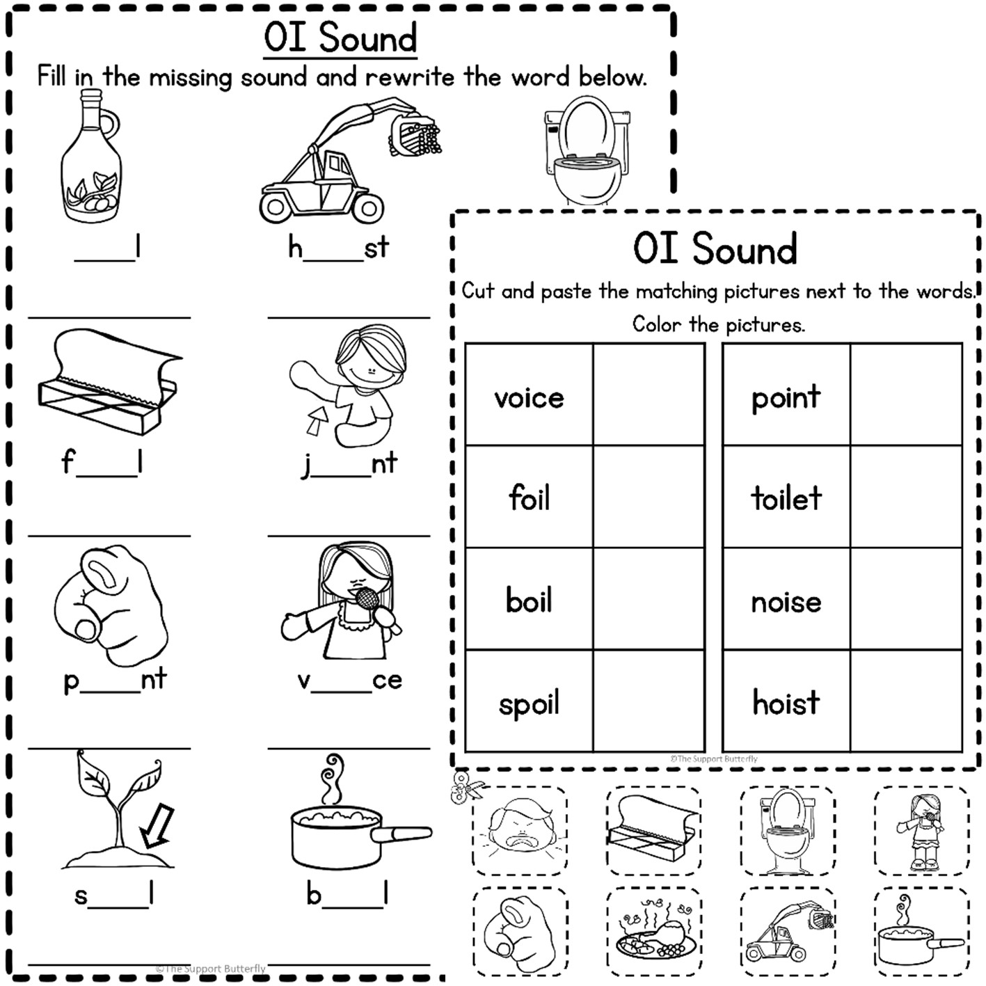 OI And OY Diphthong Worksheets OI And OY Diphthong Worksheets