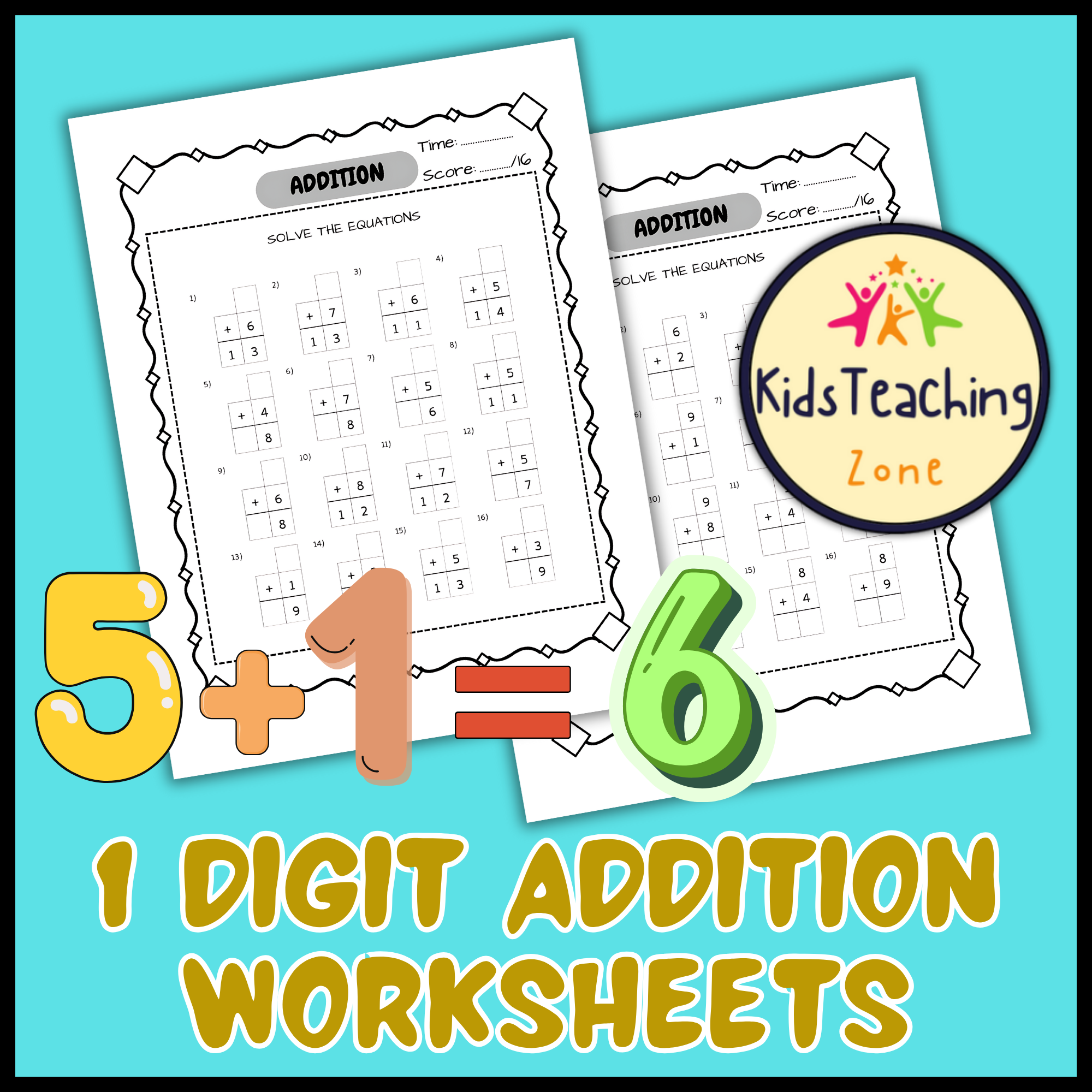 One Digit Addition Worksheets Multiple Equations To Master Math One Digit Addition Worksheets Multiple Equations To Master Math