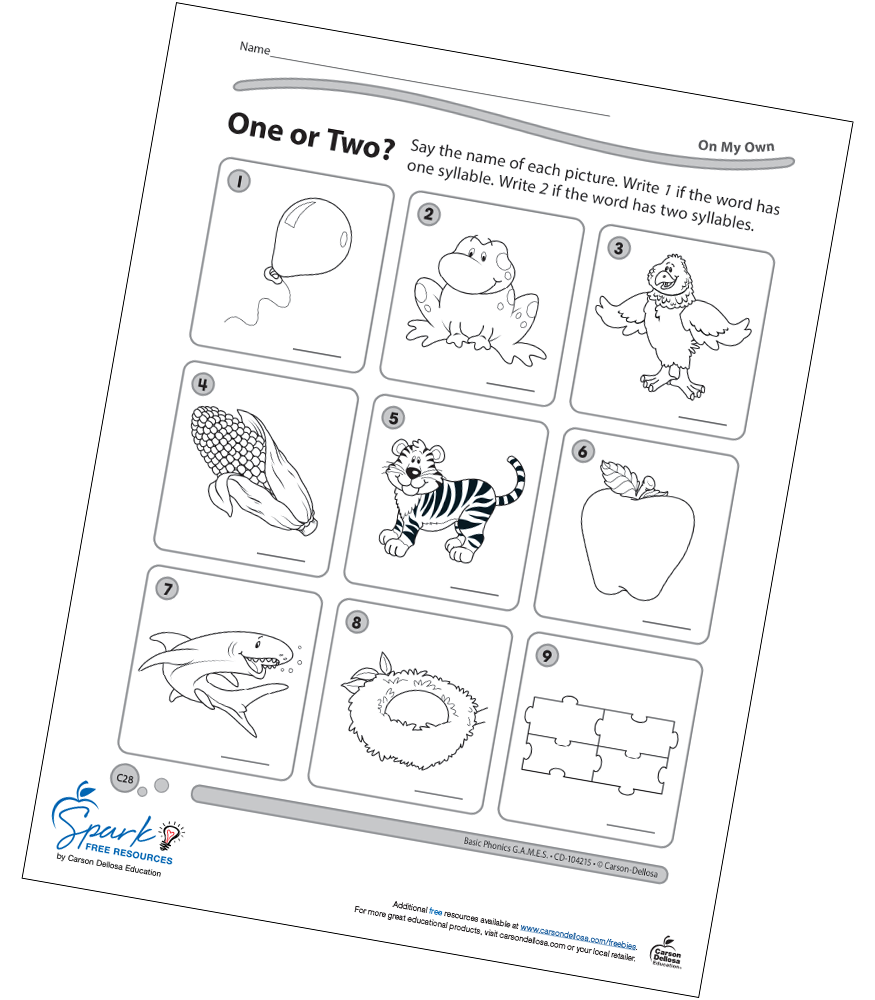 One Or Two Free Printable Carson Dellosa Worksheets Library One Or Two Free Printable Carson Dellosa Worksheets Library