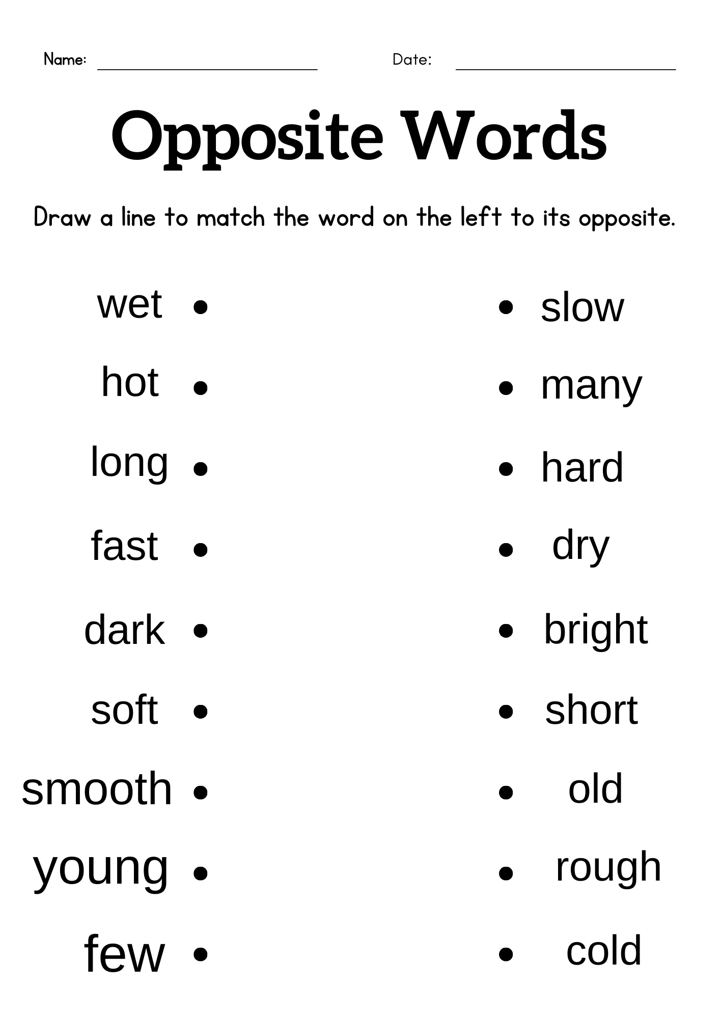 Free Opposite Worksheets For Kindergarten Free Opposite Worksheets For Kindergarten
