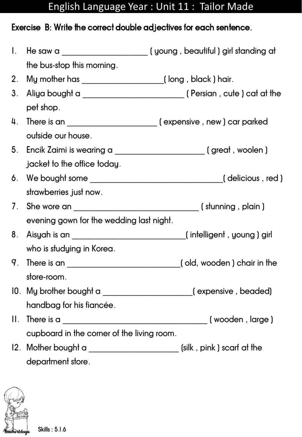 Order Of Adjectives Worksheet For YEAR 6 Live Worksheets Worksheets Library Order Of Adjectives Worksheet For YEAR 6 Live Worksheets Worksheets Library