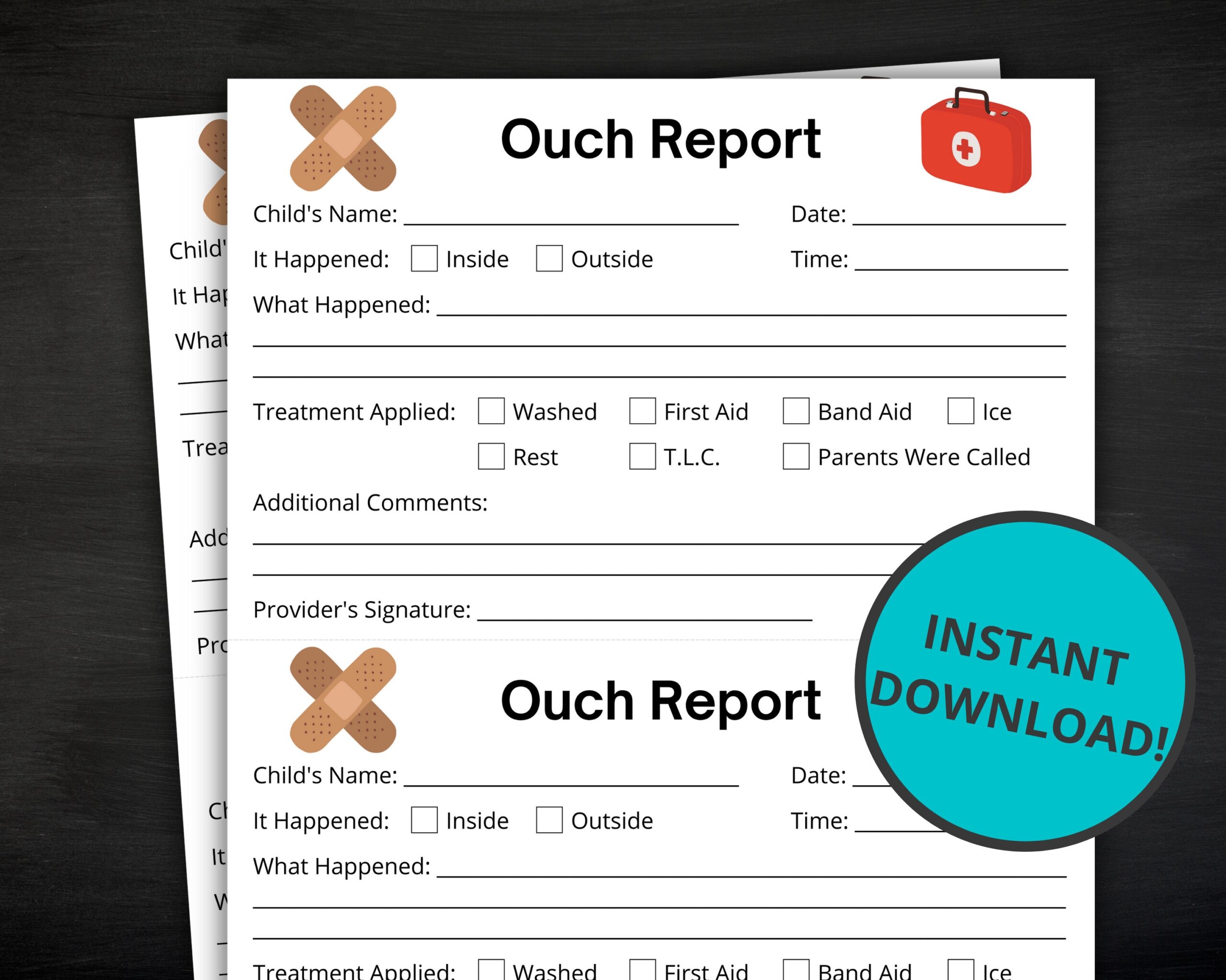 Printable Preschool Accident Report Printable Preschool Accident Report