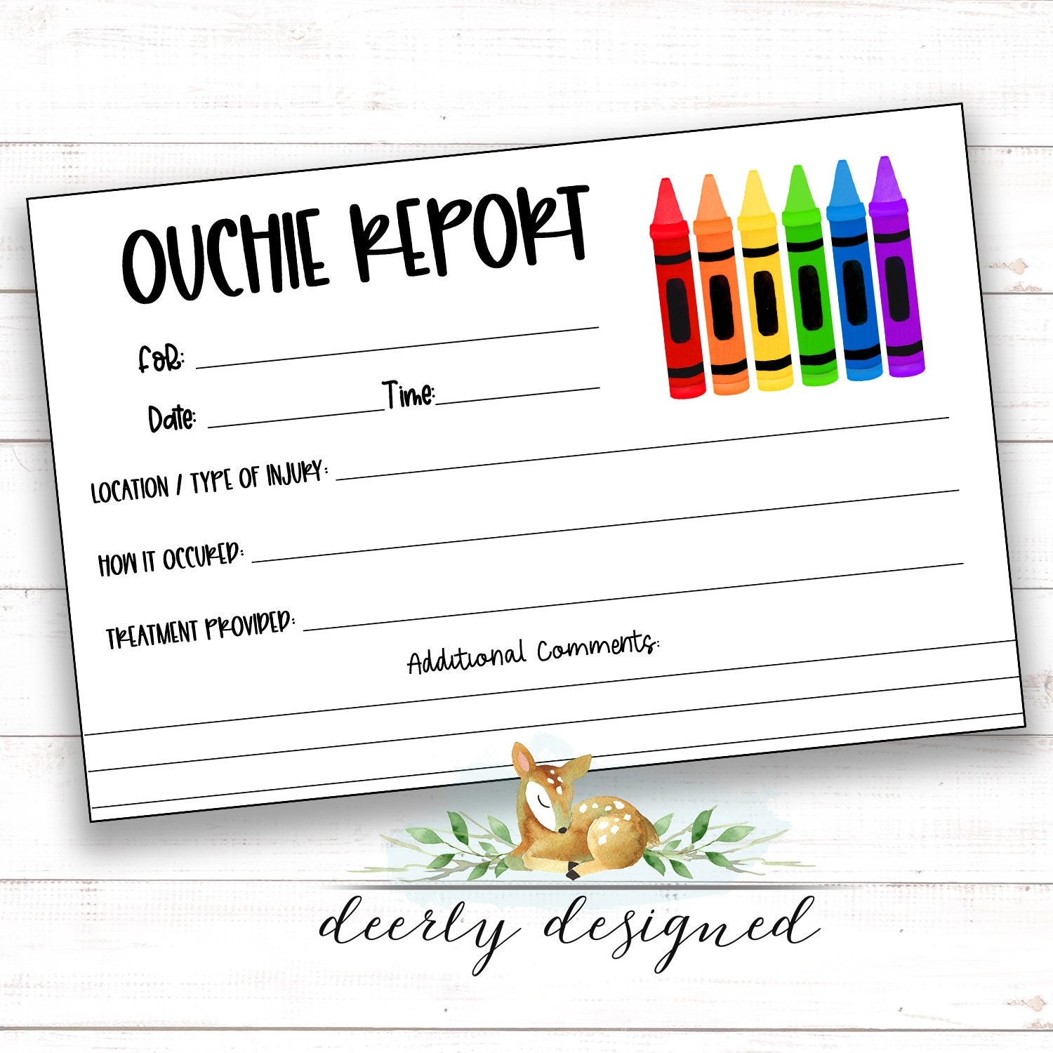 Ouchie Report Printable Accident Report Booboo Report Daycare Preschool Kindergarten Accident Report Incident Report Crayons Etsy Ouchie Report Printable Accident Report Booboo Report Daycare Preschool Kindergarten Accident Report Incident Report Crayons Etsy