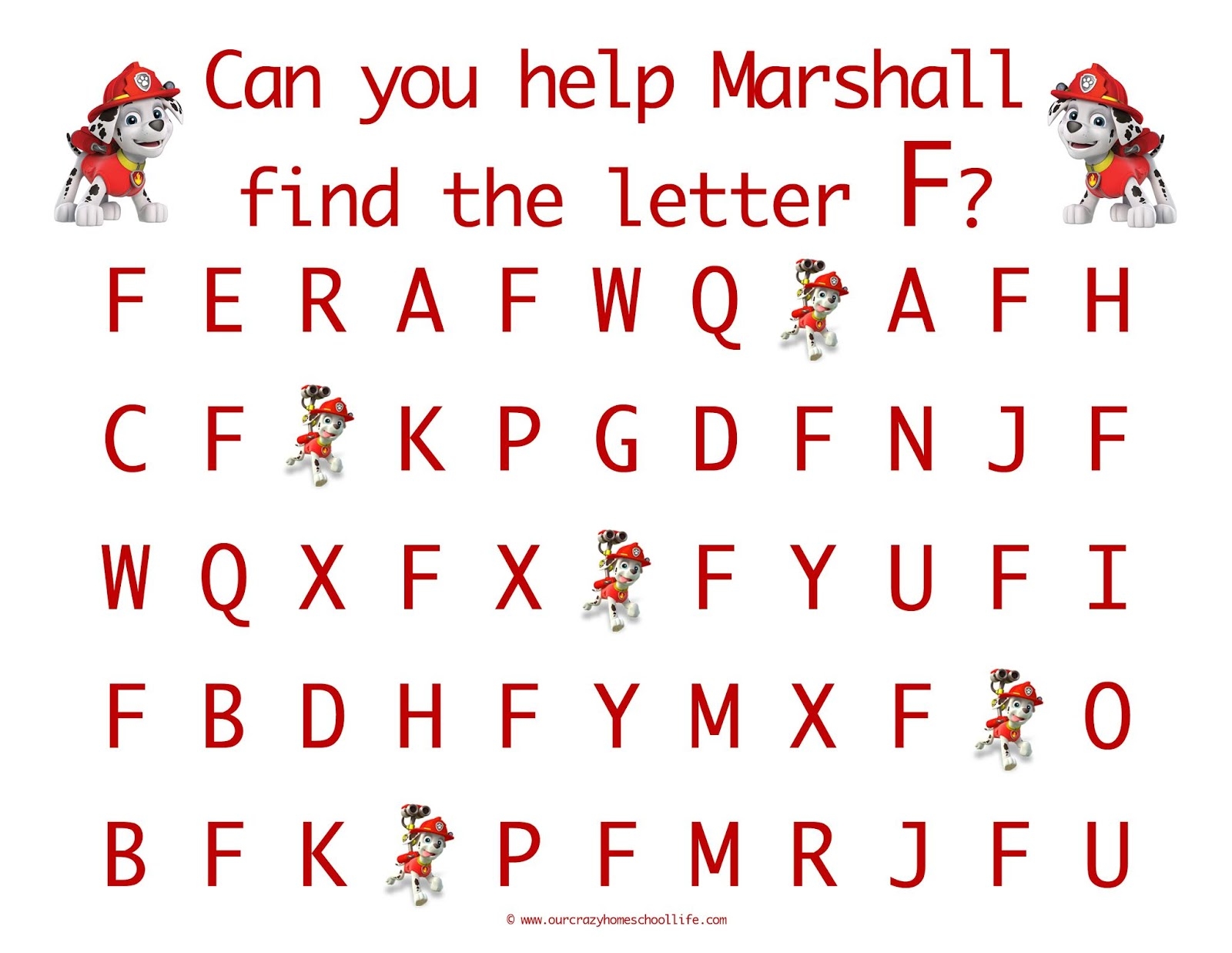 Free Printable Paw Patrol Worksheets