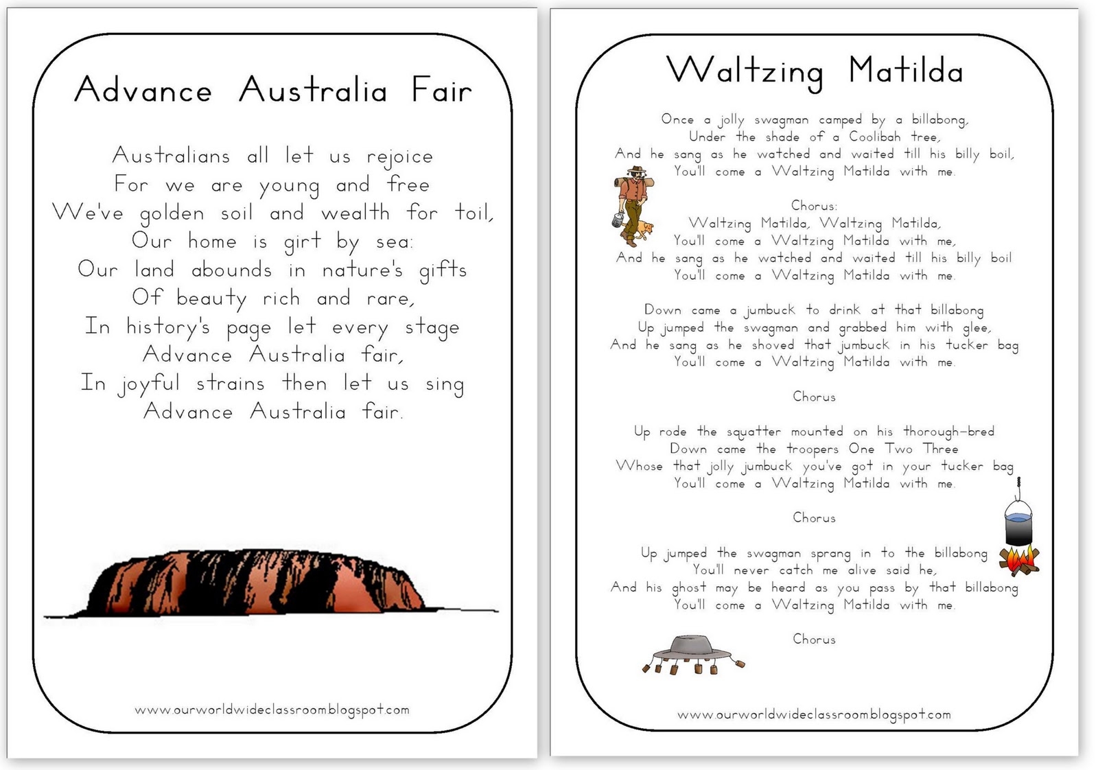 Our Worldwide Classroom Free Printable Australia Day Learning Packet Our Worldwide Classroom Free Printable Australia Day Learning Packet