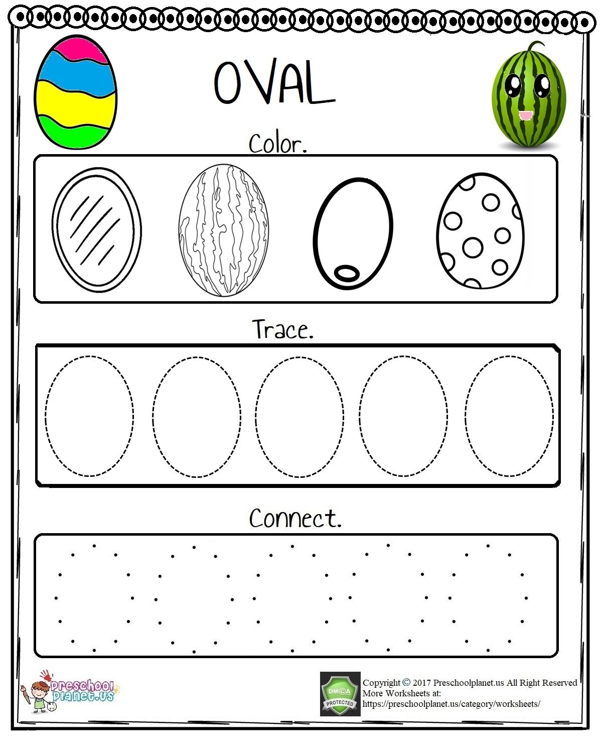 Oval Worksheet