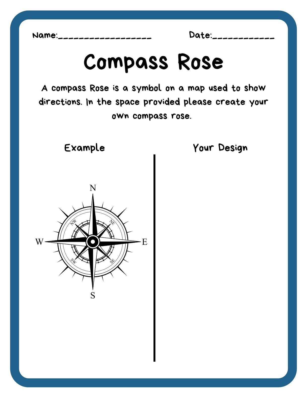 Free Printable Compass Worksheets