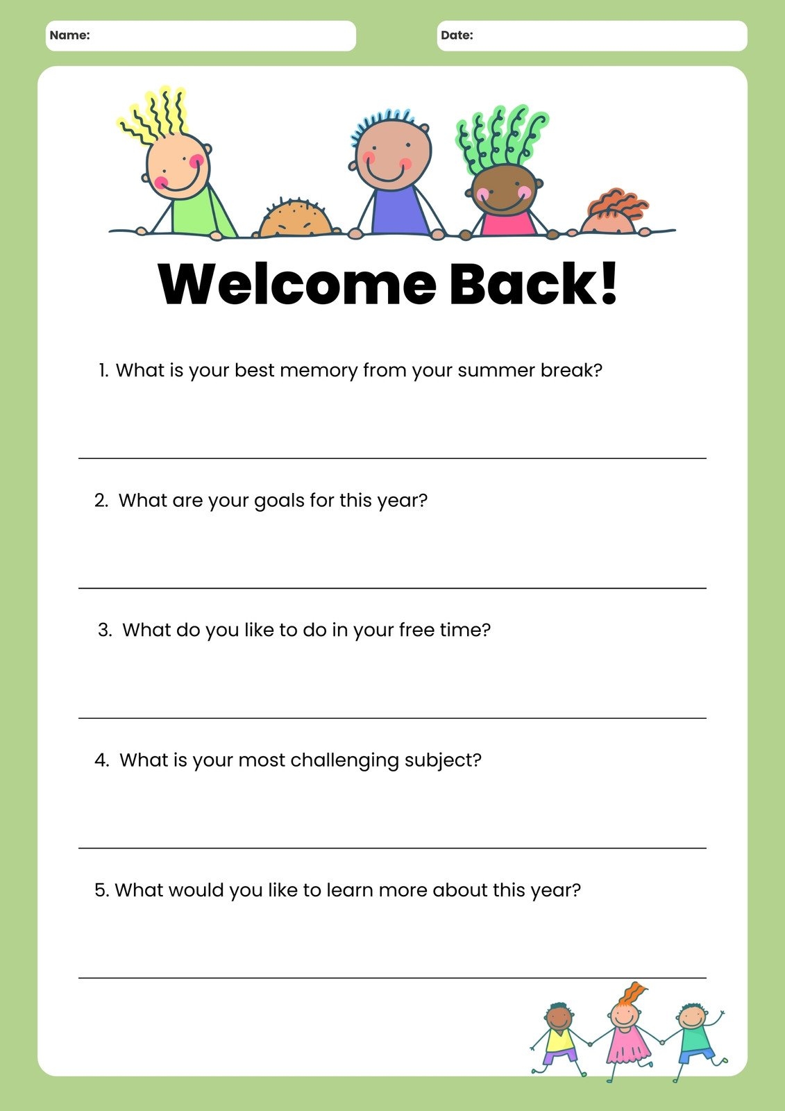Page 2 Free And Printable All About Me Worksheet Templates Canva Page 2 Free And Printable All About Me Worksheet Templates Canva