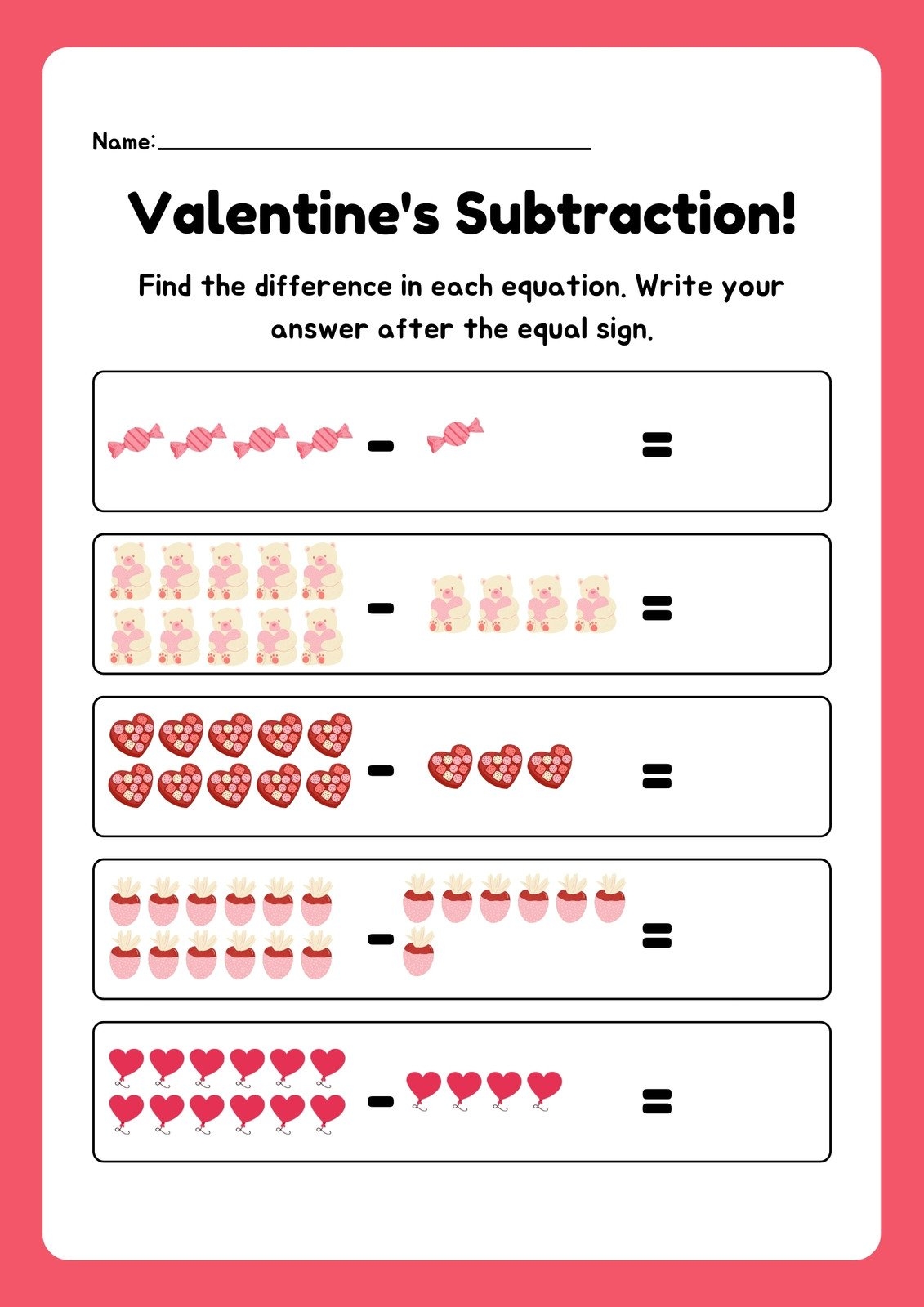 Free Printable Subtraction Worksheets Kindergarten Free Printable Subtraction Worksheets Kindergarten
