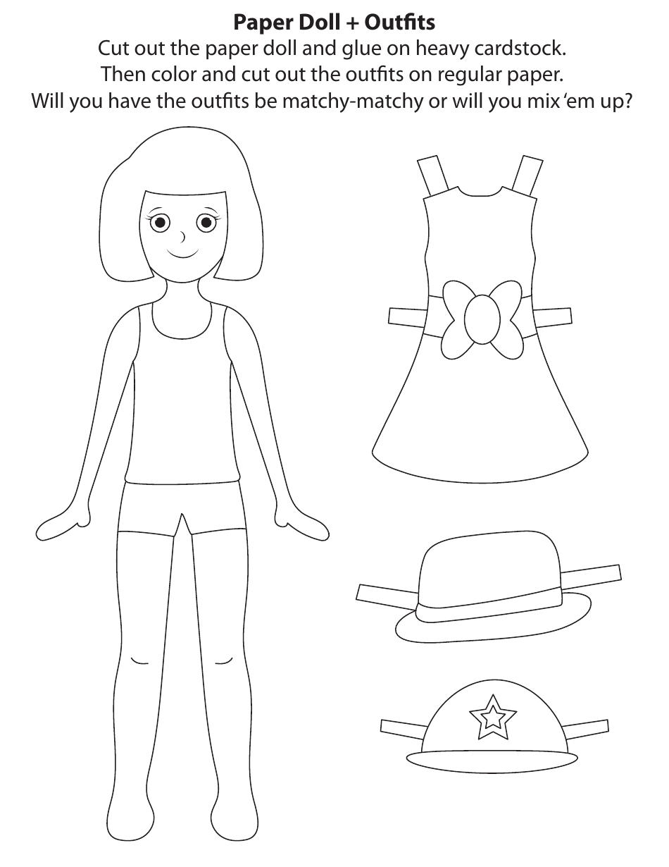 Paper Girl Doll And Outfits Templates Download Printable PDF Templateroller