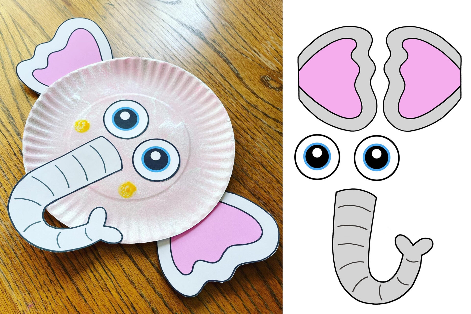 Paper Plate Elephant Craft For Preschool with Free Cutouts Paper Plate Elephant Craft For Preschool with Free Cutouts