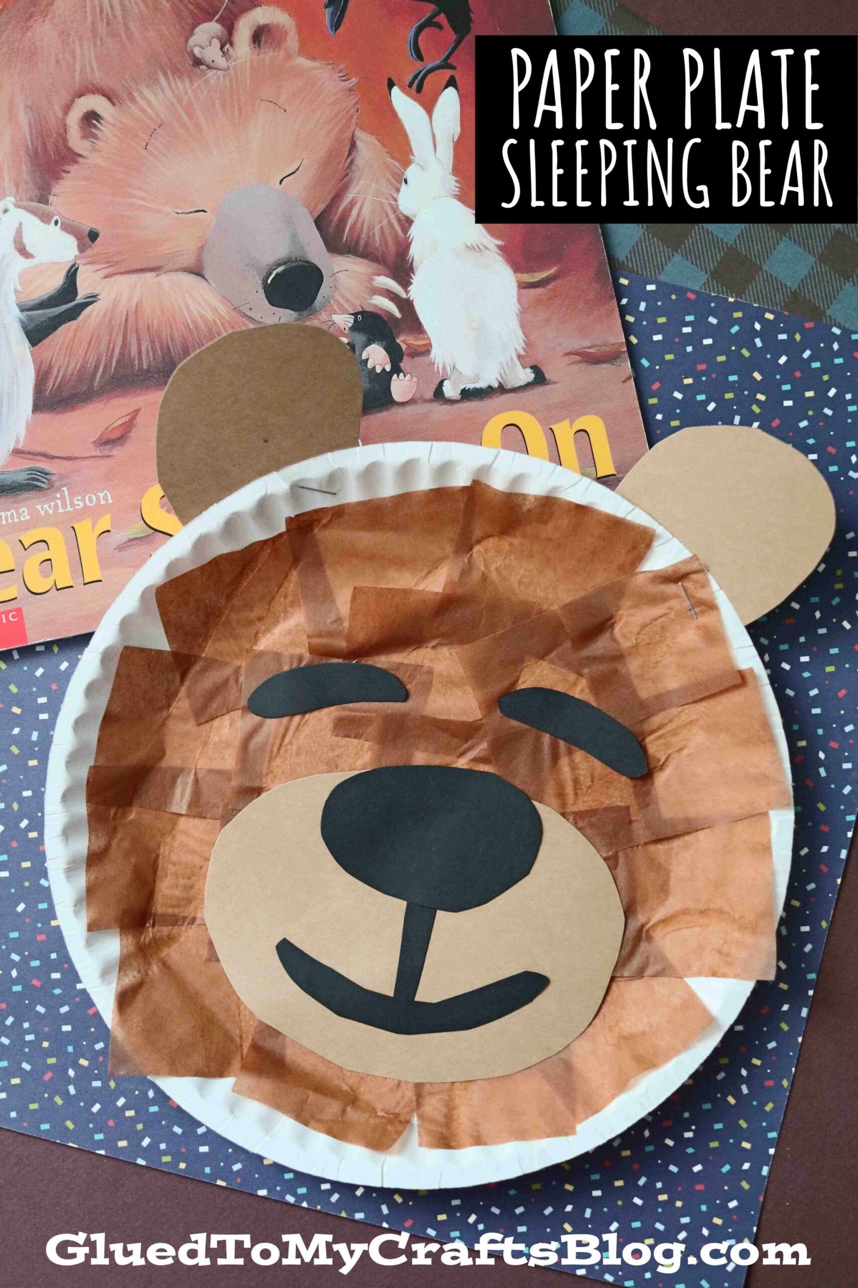 Paper Plate Sleeping Bear Craft
