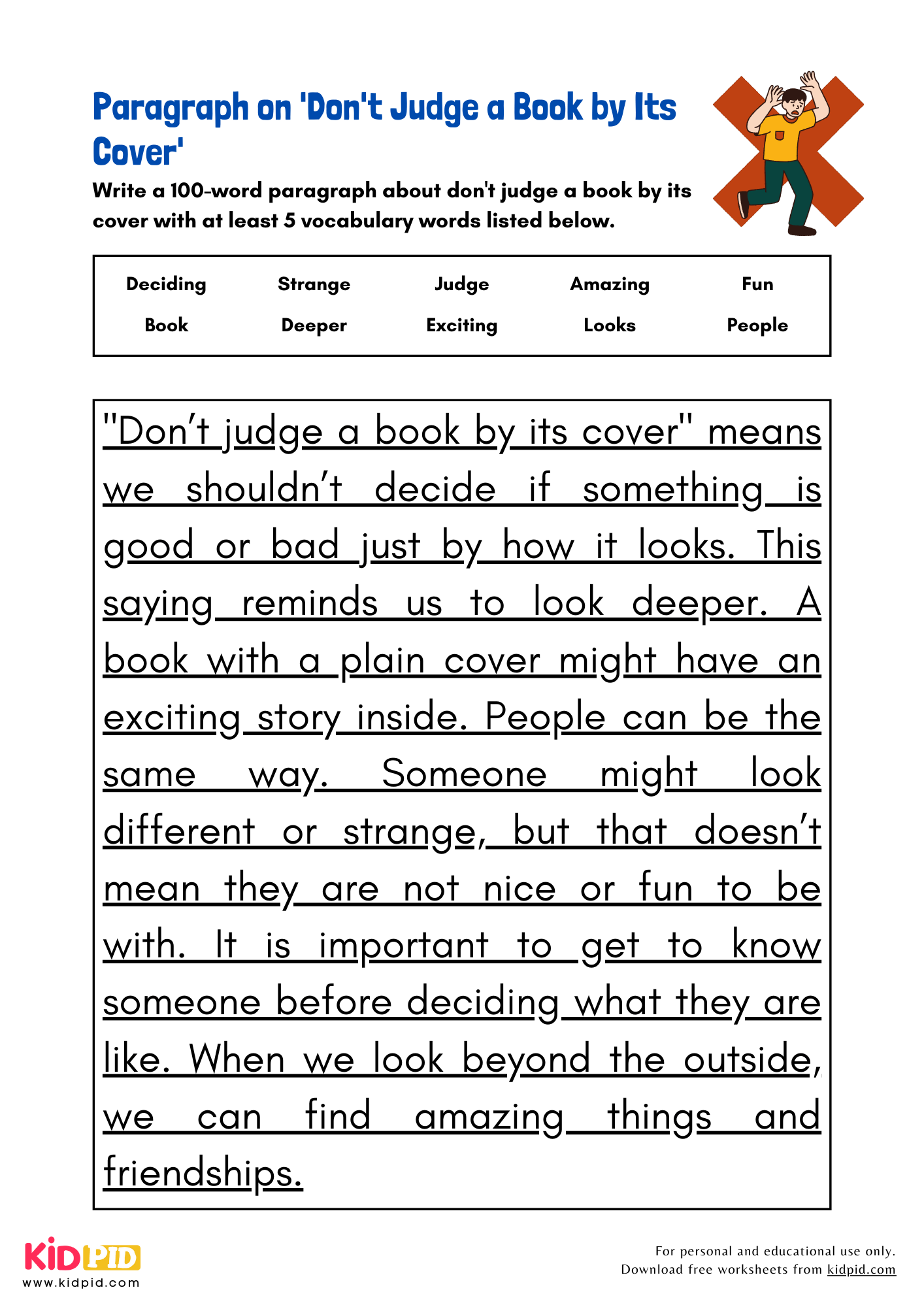 Paragraph On Don t Judge A Book By Its Cover Kidpid Paragraph On Don t Judge A Book By Its Cover Kidpid