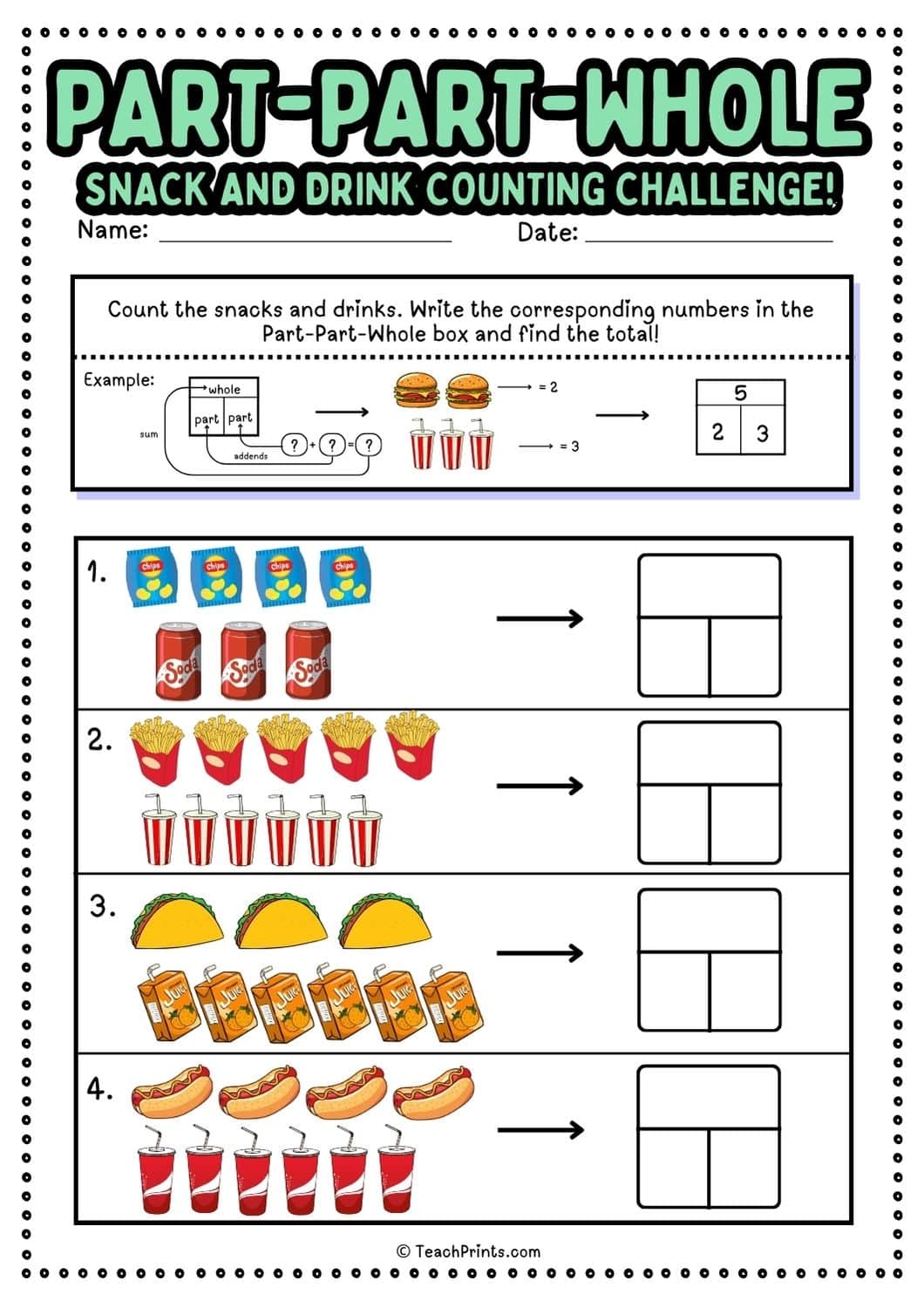 Part Part Whole Worksheets Free Teach Prints Part Part Whole Worksheets Free Teach Prints