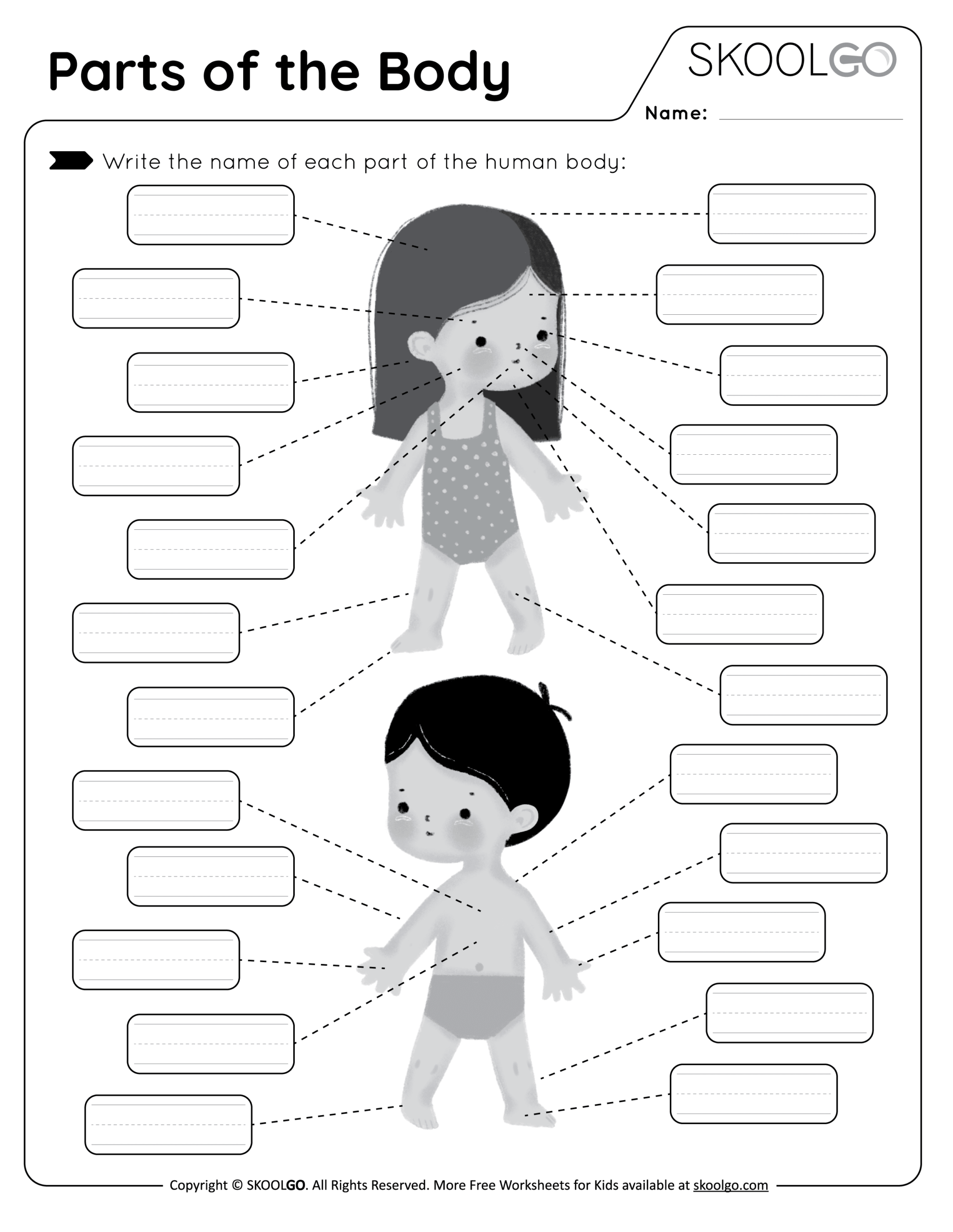 Parts Of The Body Free Worksheet SKOOLGO Parts Of The Body Free Worksheet SKOOLGO