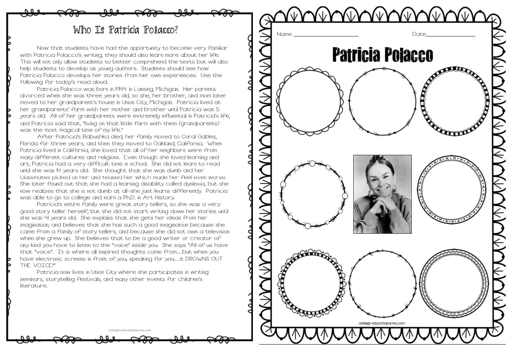 Patricia Polacco Author Study Ashleigh s Education Journey