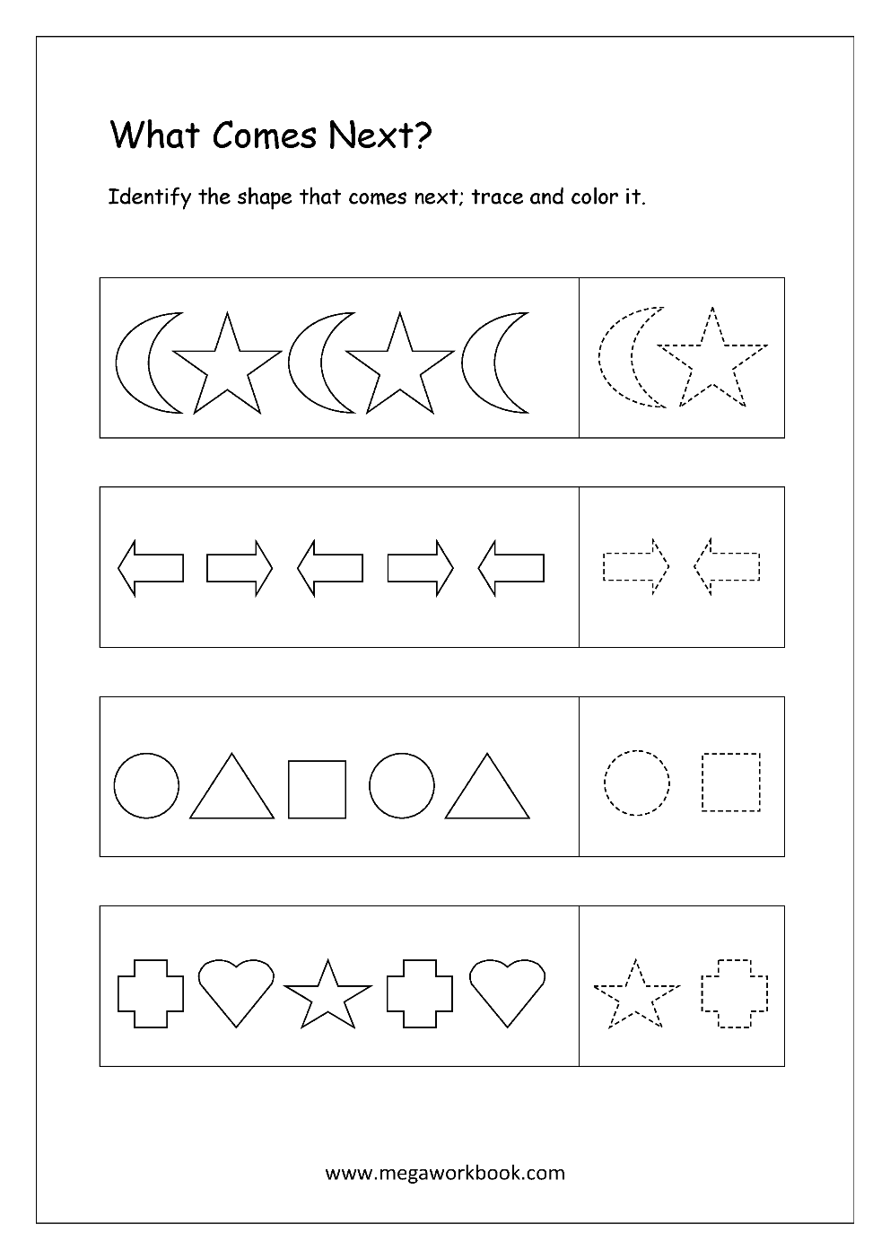 Pattern Identification What Comes Next Worksheets For Preschool Pattern Identification What Comes Next Worksheets For Preschool