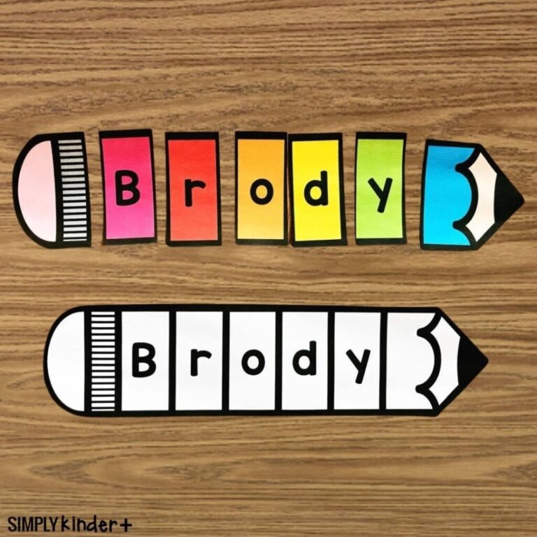 Pencil Names Puzzle Simply Kinder Plus