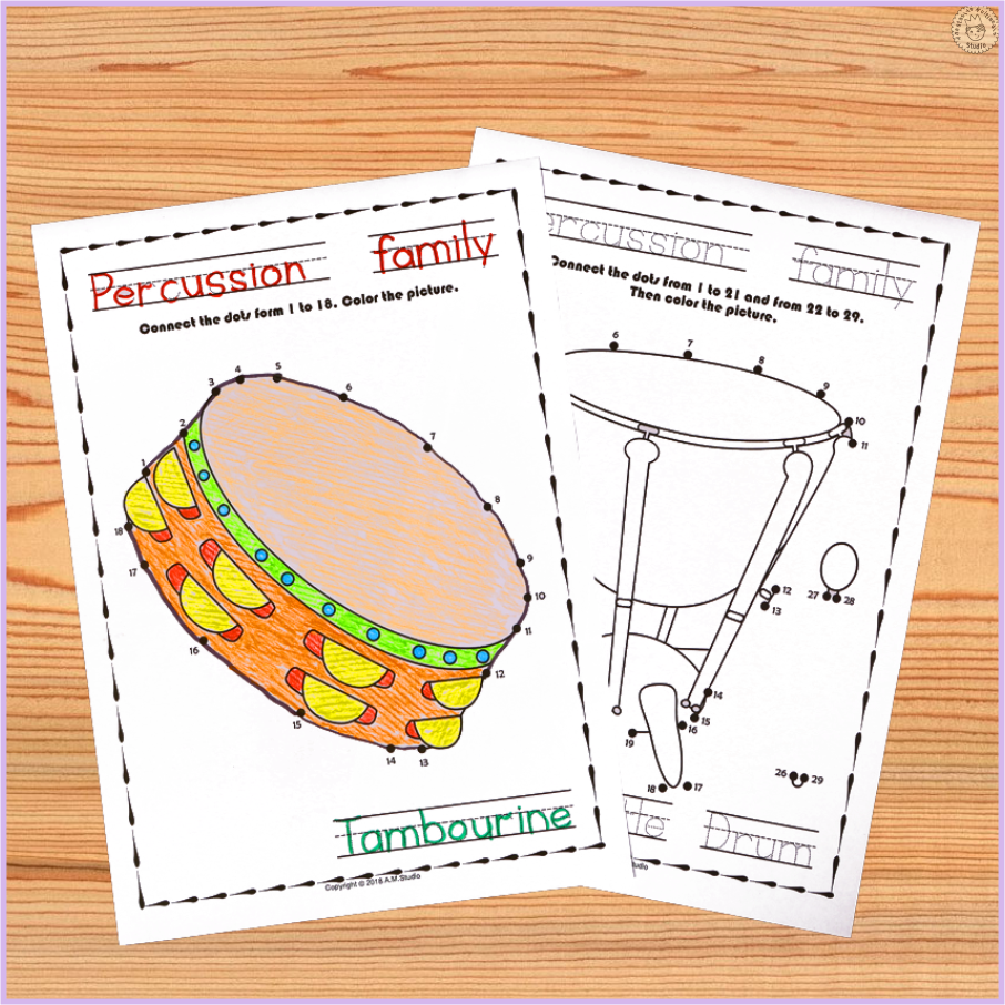 Percussion Family Instruments Dot To Dot Worksheets Connect The Dots Made By Teachers Percussion Family Instruments Dot To Dot Worksheets Connect The Dots Made By Teachers