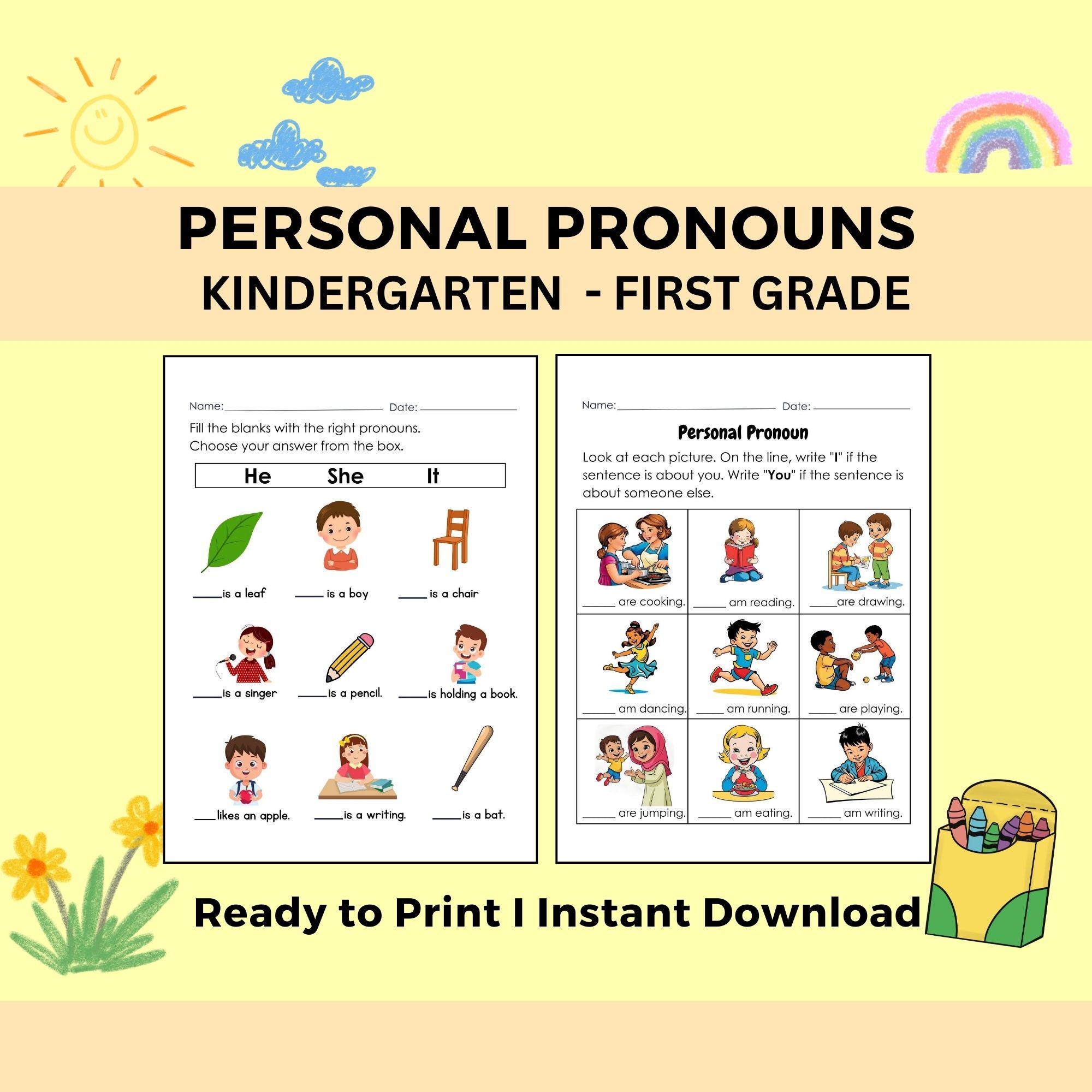 Personal Pronoun Worksheet Printable