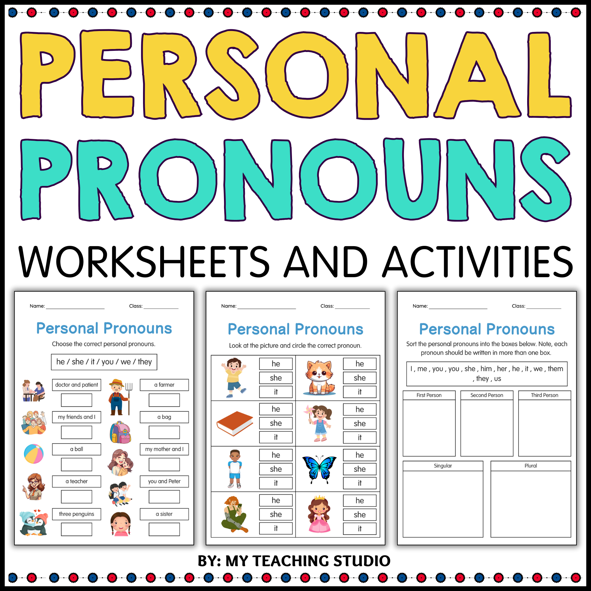 Personal Pronouns Activity Worksheets For Grade 2 3 4 Made By Teachers