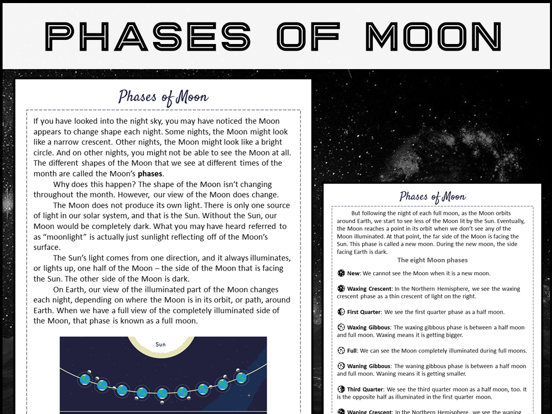 Moon Reading Comprehension Worksheet