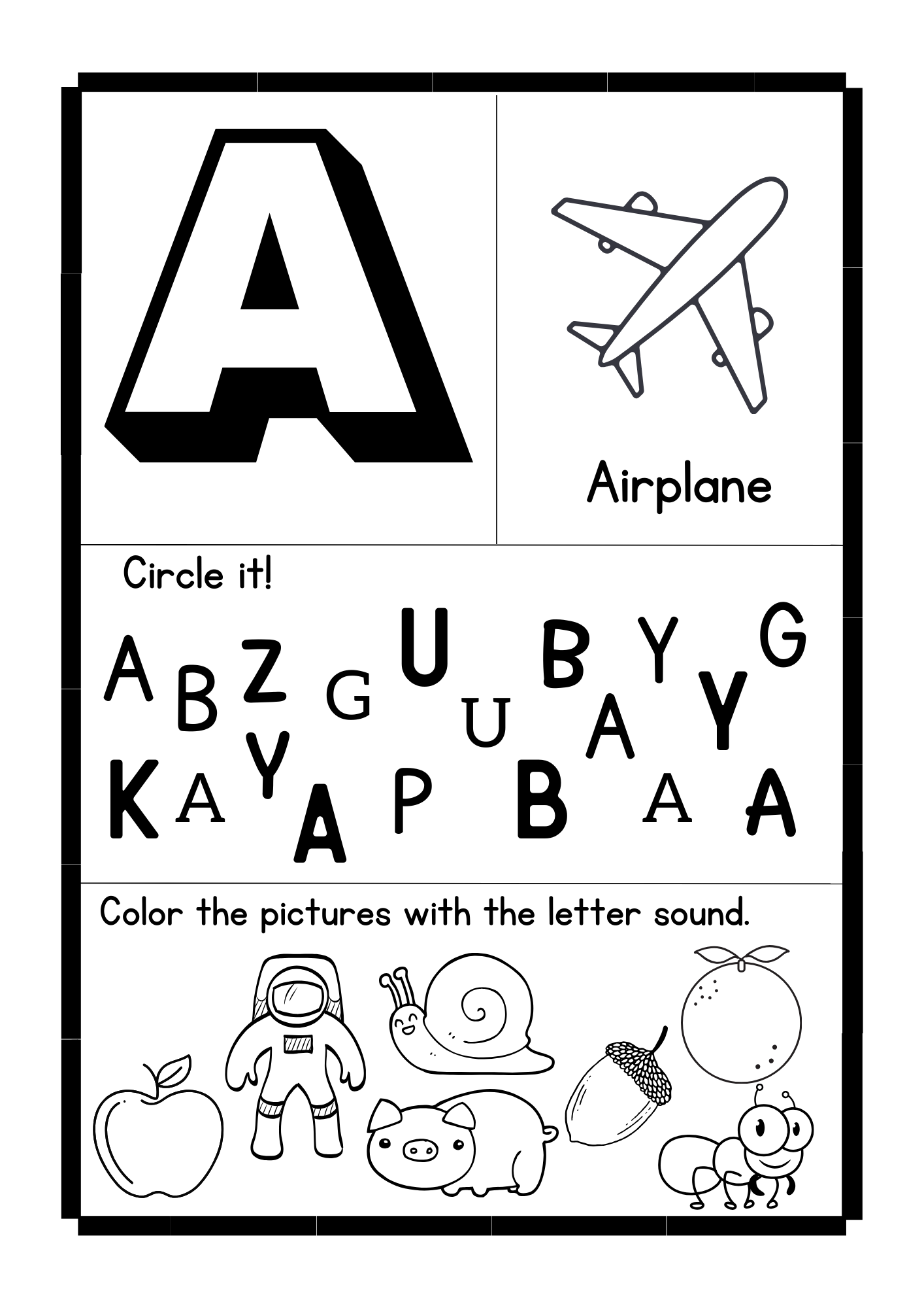 Worksheet Of Alphabet A To Z