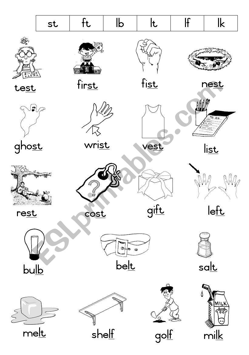 Free Printable Ending Blends Worksheets Free Printable Ending Blends Worksheets
