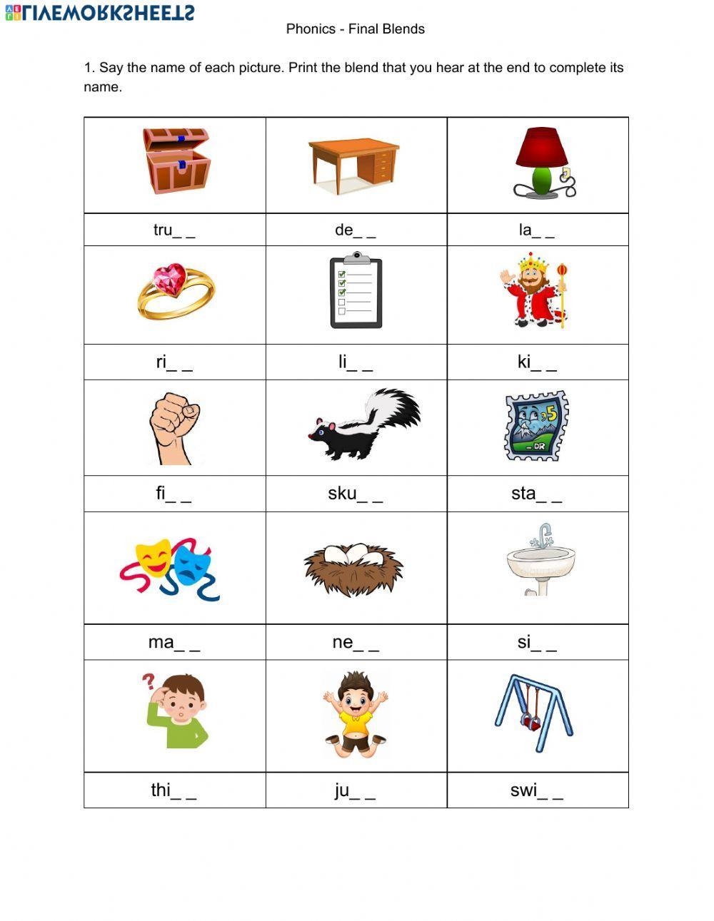 Phonics Final Blends Part 2 Worksheet Live Worksheets Worksheets Library Phonics Final Blends Part 2 Worksheet Live Worksheets Worksheets Library