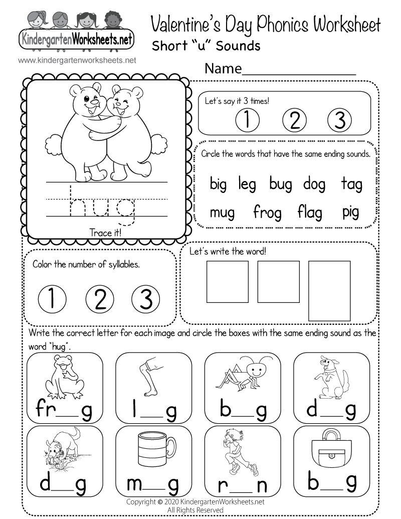 Phonics Worksheets For Kindergarten Free Printables Worksheets Library
