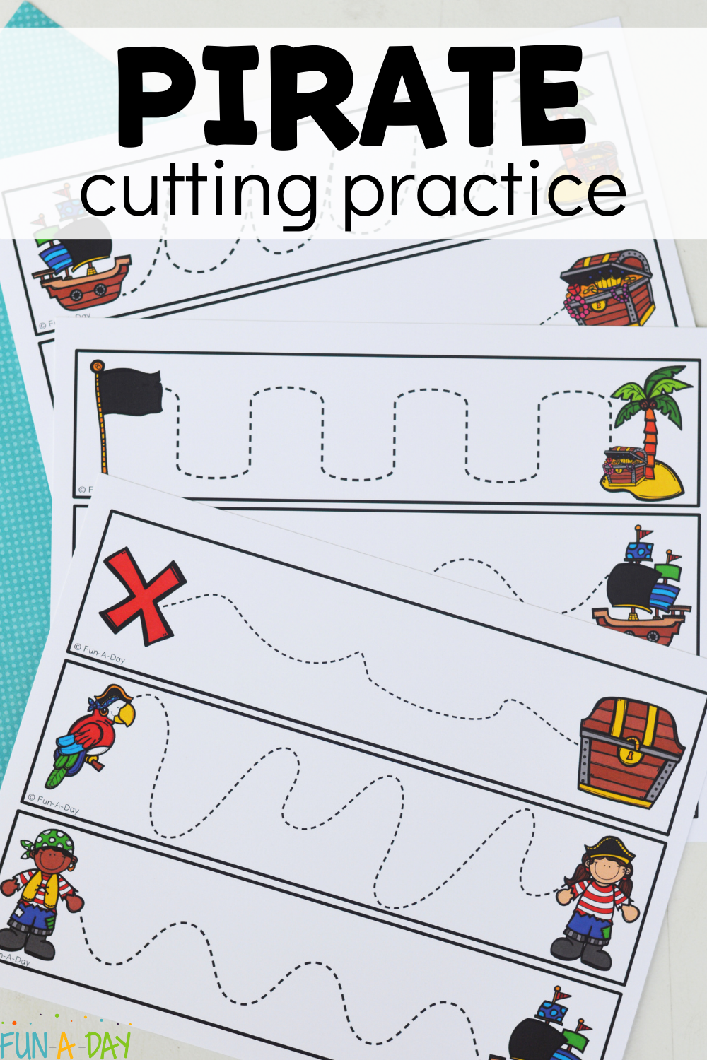 Pirate Cutting Practice Free Printable Fun A Day Pirate Cutting Practice Free Printable Fun A Day