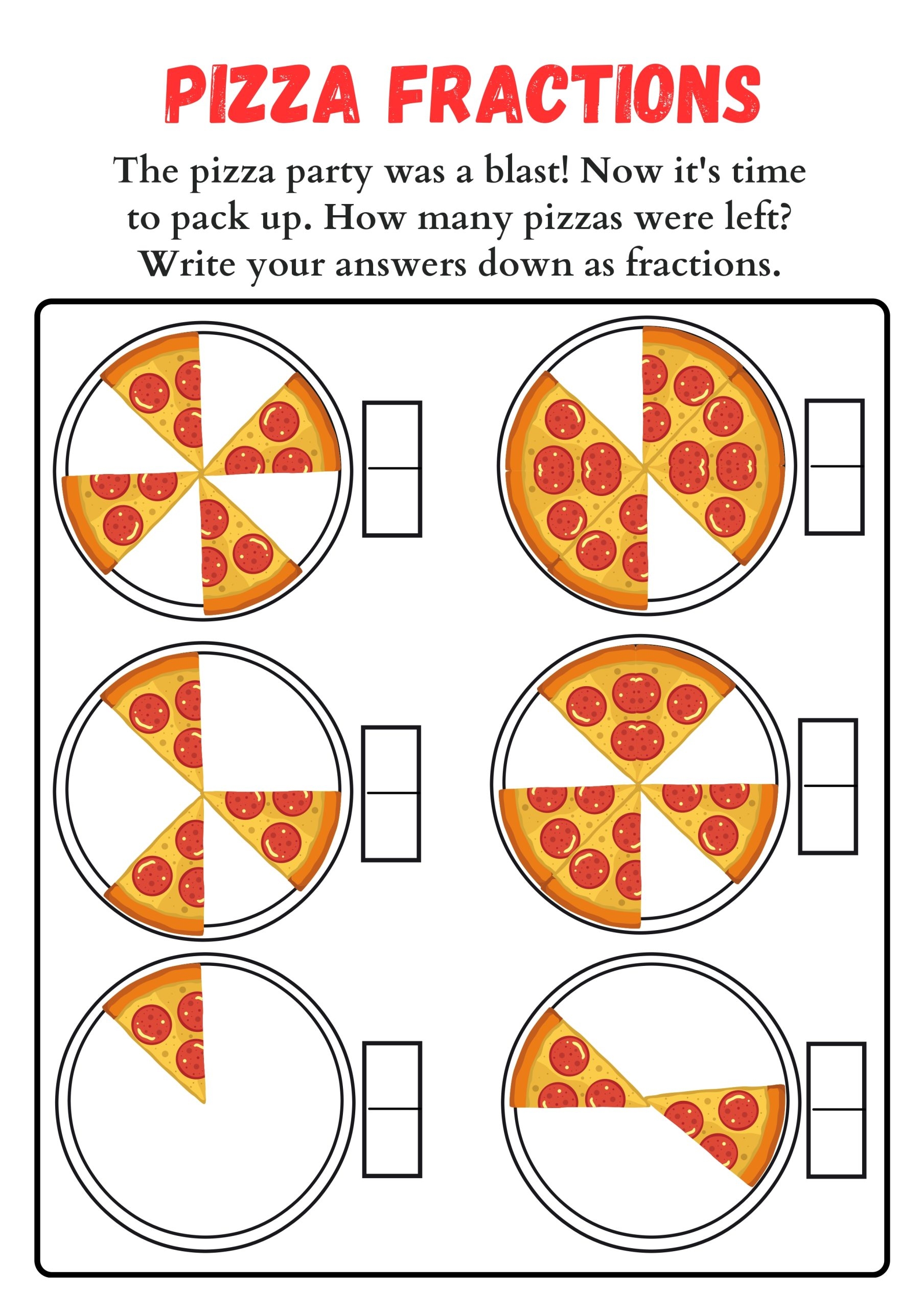 Pizza Fraction Activity Worksheet Made By Teachers Pizza Fraction Activity Worksheet Made By Teachers