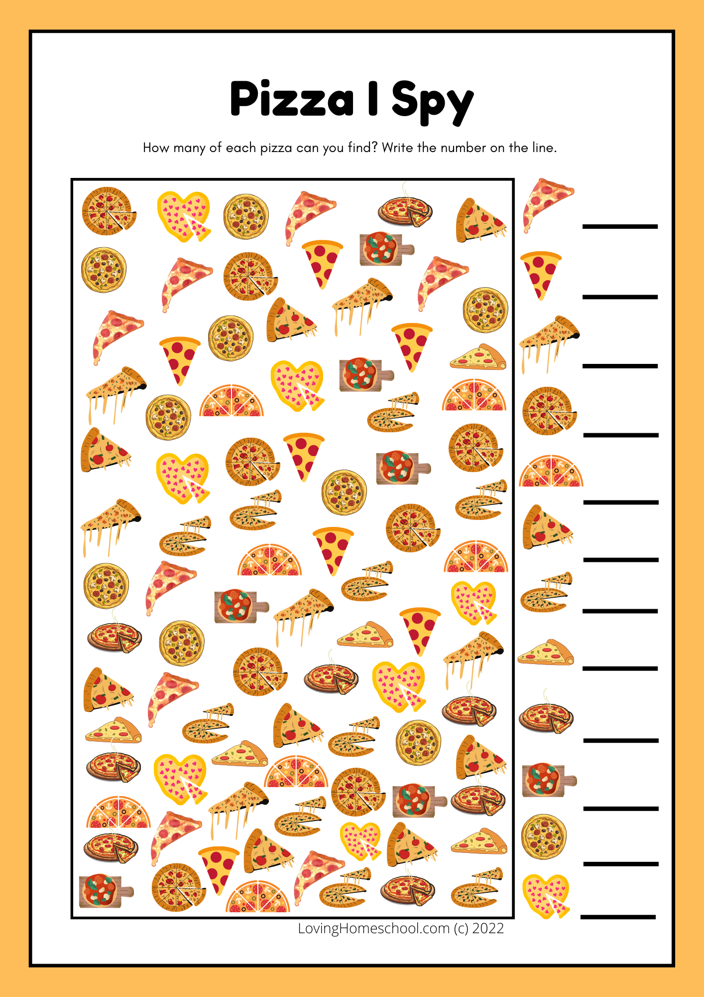 Pizza I Spy Printable LovingHomeschool Pizza I Spy Printable LovingHomeschool