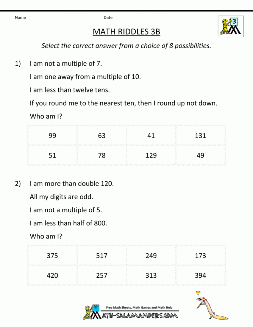 Place Value Worksheets 3rd Grade