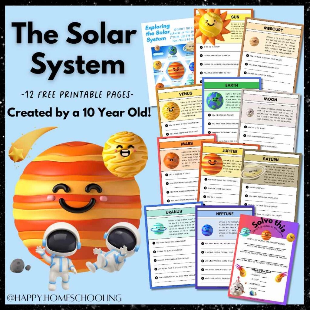 Planets Worksheet Free Copy For You Happy Homeschooling