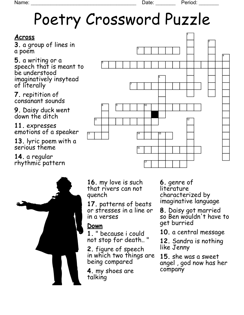 Poetry Vocabulary Worksheet WordMint